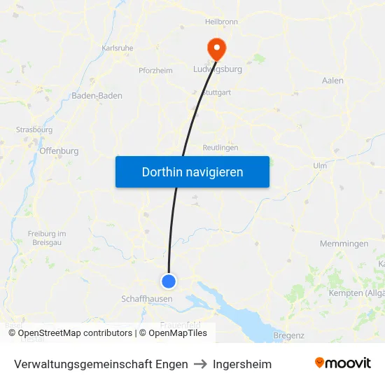 Verwaltungsgemeinschaft Engen to Ingersheim map