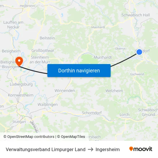 Verwaltungsverband Limpurger Land to Ingersheim map