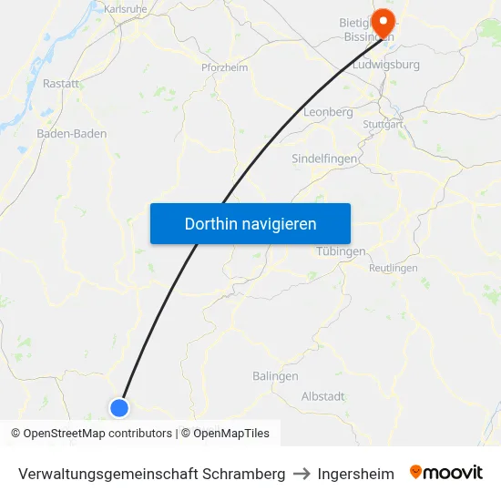 Verwaltungsgemeinschaft Schramberg to Ingersheim map