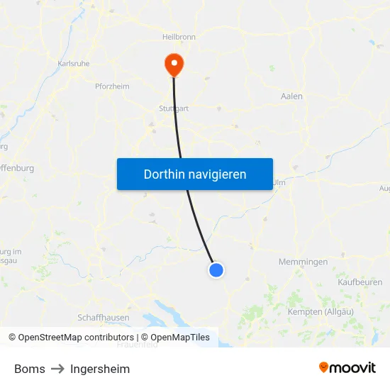 Boms to Ingersheim map