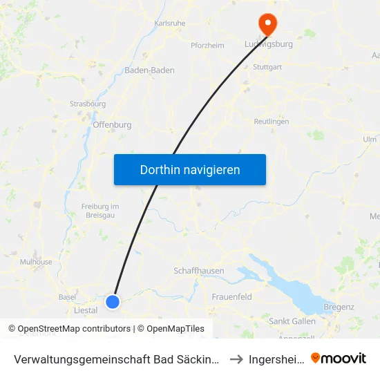 Verwaltungsgemeinschaft Bad Säckingen to Ingersheim map