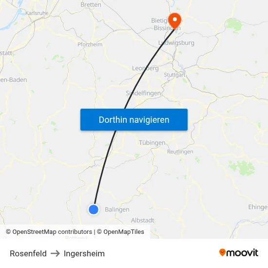 Rosenfeld to Ingersheim map