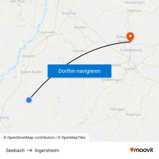 Seebach to Ingersheim map