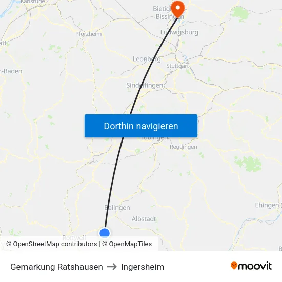 Gemarkung Ratshausen to Ingersheim map