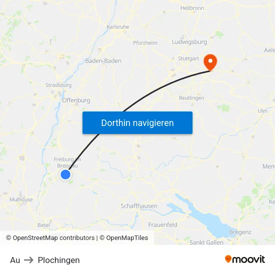 Au to Plochingen map