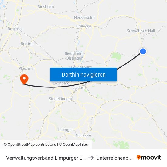 Verwaltungsverband Limpurger Land to Unterreichenbach map