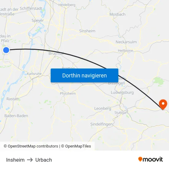 Insheim to Urbach map