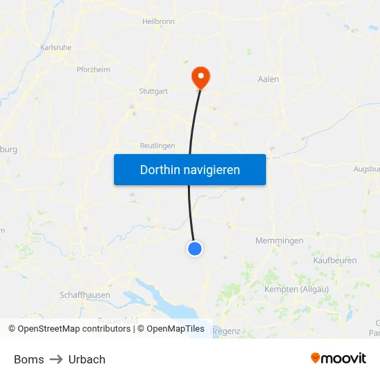 Boms to Urbach map