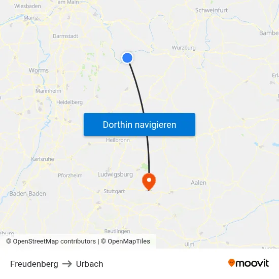 Freudenberg to Urbach map