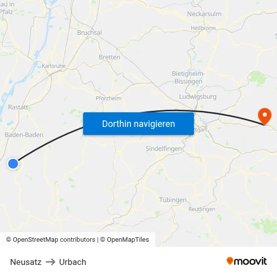 Neusatz to Urbach map