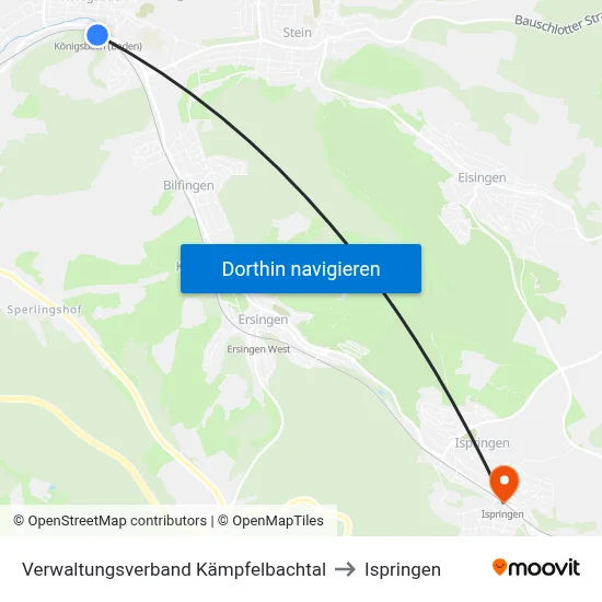 Verwaltungsverband Kämpfelbachtal to Ispringen map