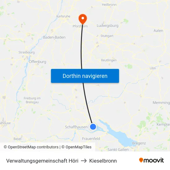 Verwaltungsgemeinschaft Höri to Kieselbronn map