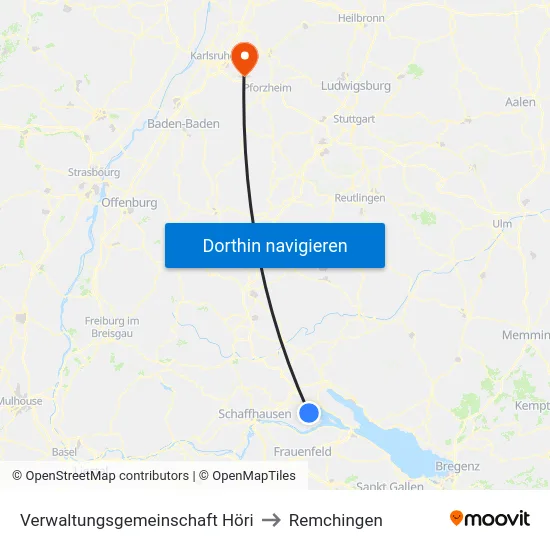 Verwaltungsgemeinschaft Höri to Remchingen map