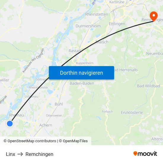 Linx to Remchingen map