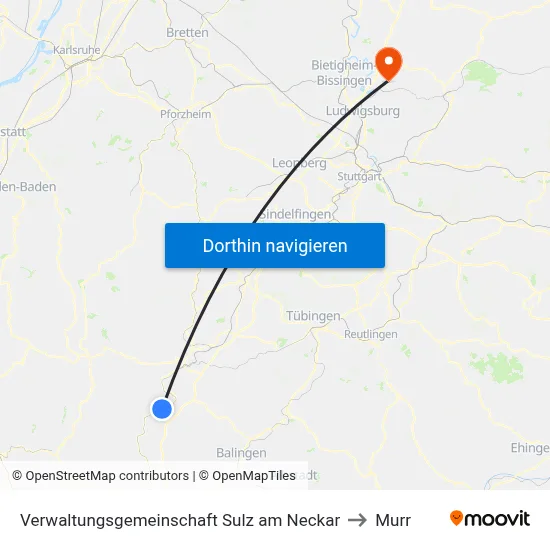 Verwaltungsgemeinschaft Sulz am Neckar to Murr map