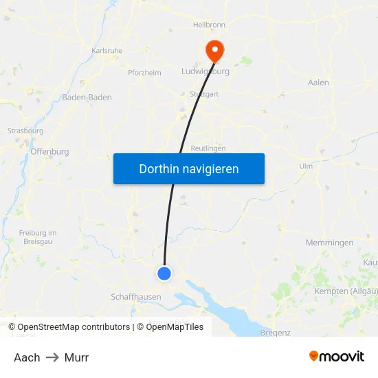 Aach to Murr map