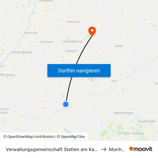 Verwaltungsgemeinschaft Stetten am Kalten Markt to Murrhardt map
