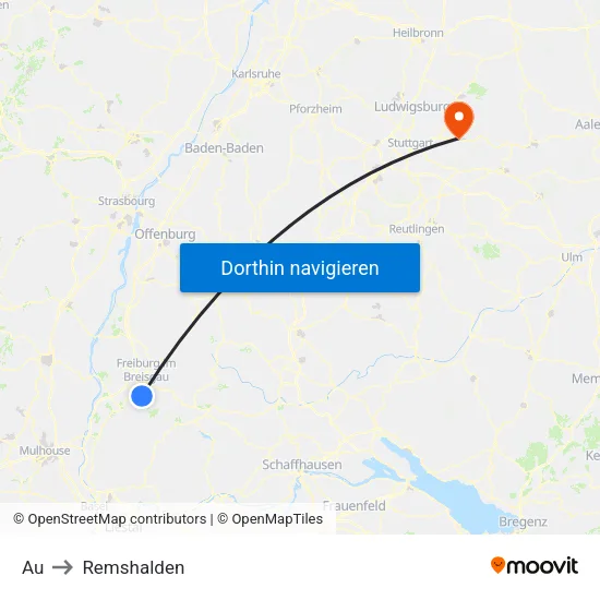 Au to Remshalden map