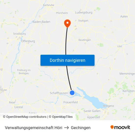 Verwaltungsgemeinschaft Höri to Gechingen map