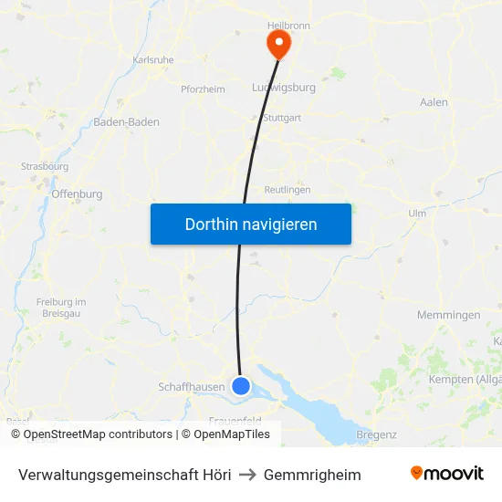 Verwaltungsgemeinschaft Höri to Gemmrigheim map