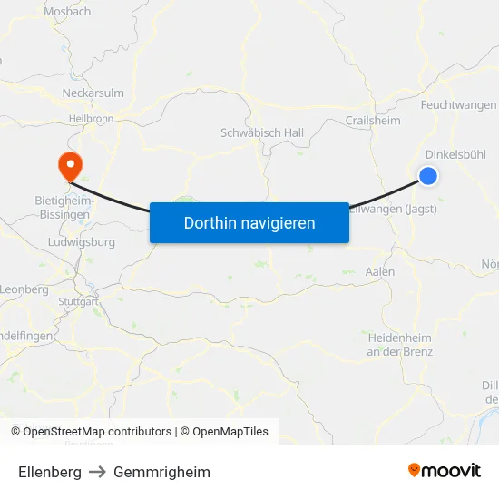 Ellenberg to Gemmrigheim map
