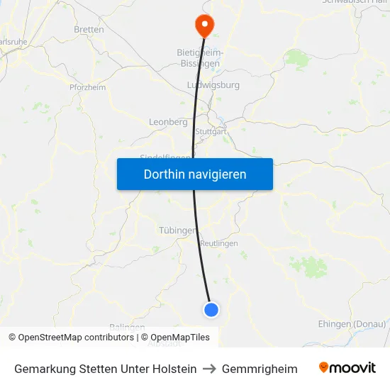 Gemarkung Stetten Unter Holstein to Gemmrigheim map