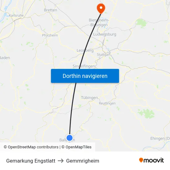 Gemarkung Engstlatt to Gemmrigheim map