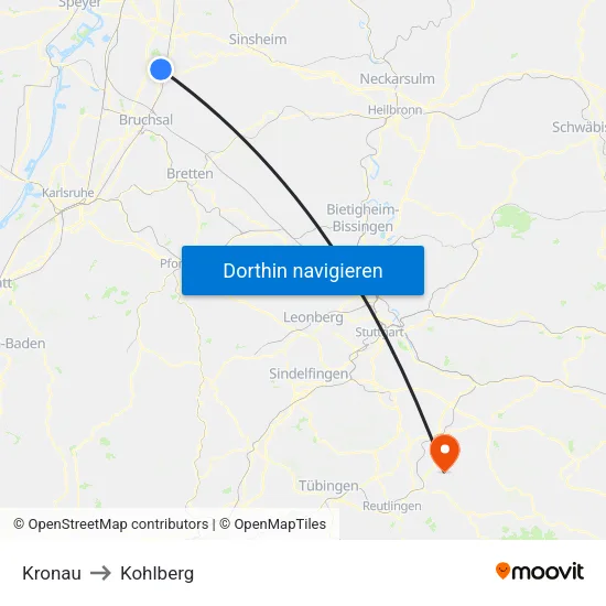Kronau to Kohlberg map