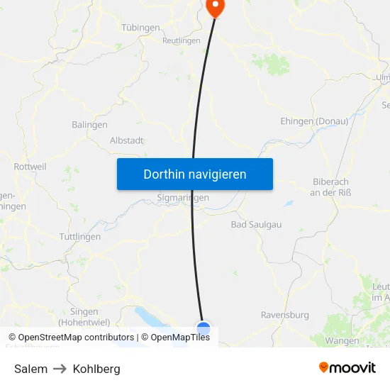Salem to Kohlberg map