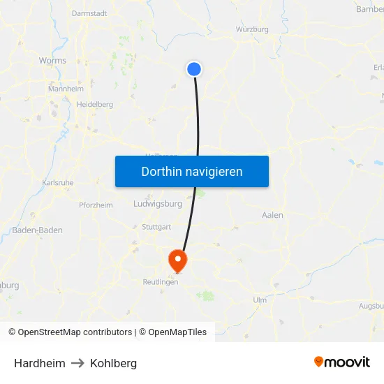 Hardheim to Kohlberg map