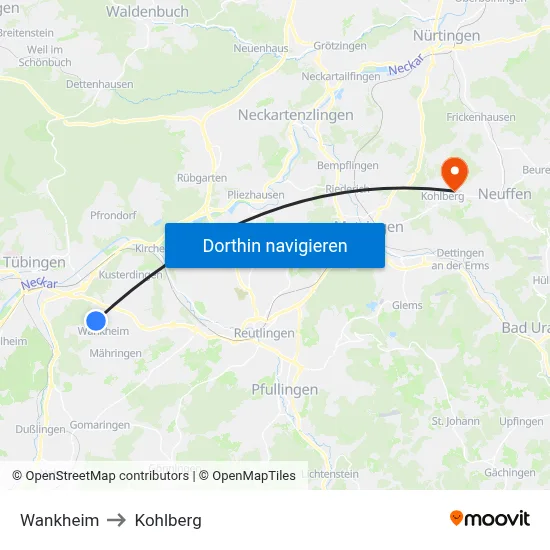 Wankheim to Kohlberg map