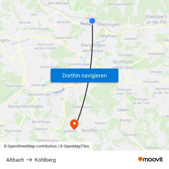 Altbach to Kohlberg map