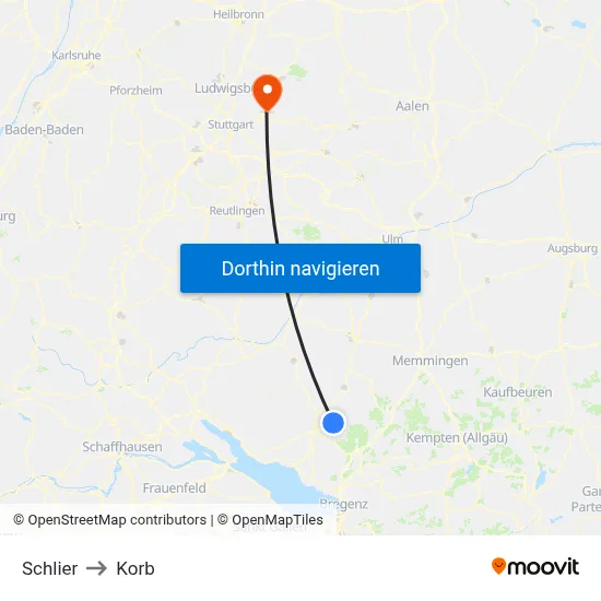 Schlier to Korb map