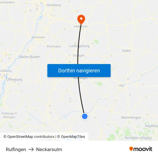 Rulfingen to Neckarsulm map