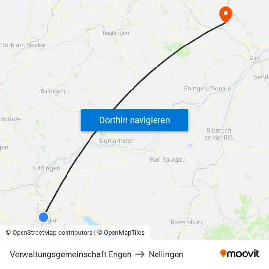 Verwaltungsgemeinschaft Engen to Nellingen map