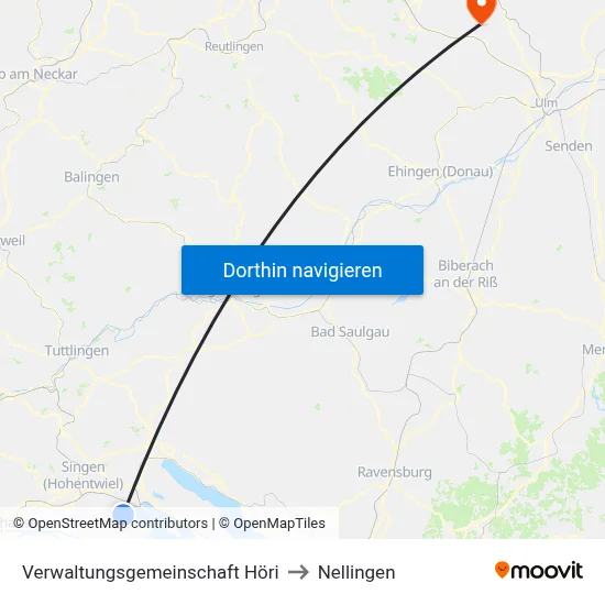 Verwaltungsgemeinschaft Höri to Nellingen map