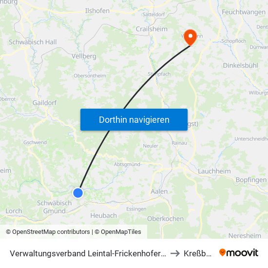 Verwaltungsverband Leintal-Frickenhofer Höhe to Kreßberg map