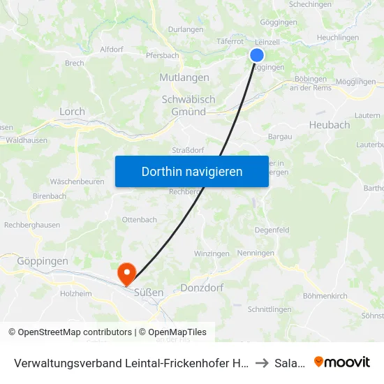 Verwaltungsverband Leintal-Frickenhofer Höhe to Salach map