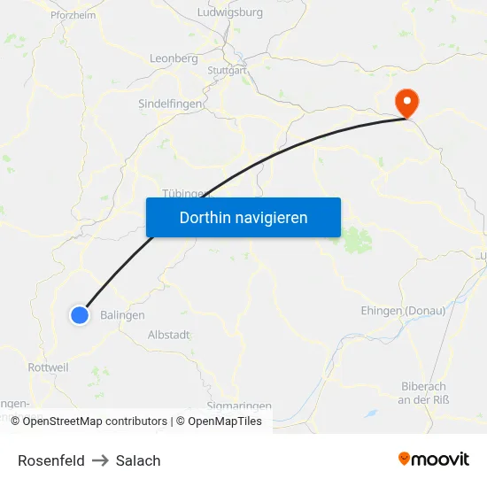 Rosenfeld to Salach map