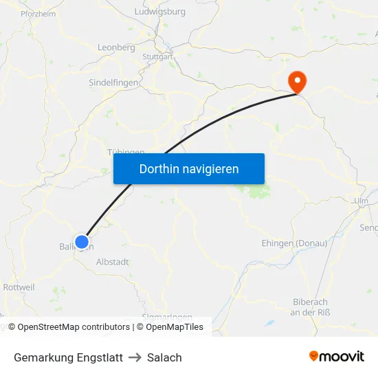 Gemarkung Engstlatt to Salach map