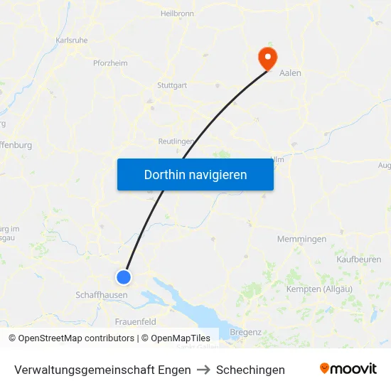 Verwaltungsgemeinschaft Engen to Schechingen map