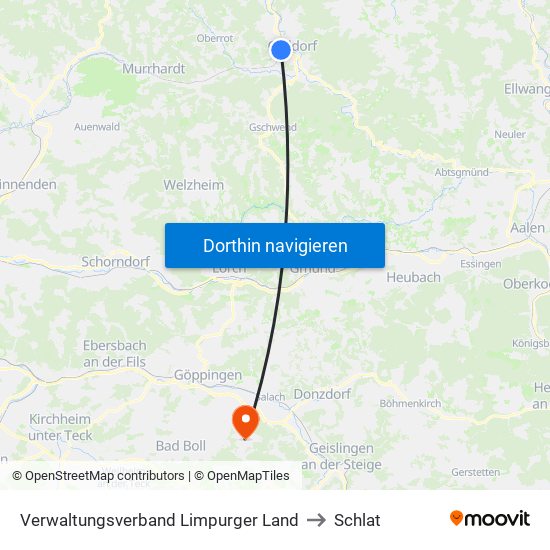Verwaltungsverband Limpurger Land to Schlat map