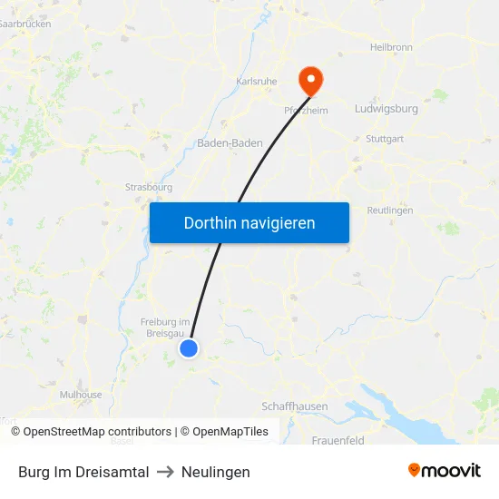 Burg Im Dreisamtal to Neulingen map