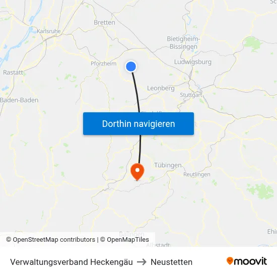 Verwaltungsverband Heckengäu to Neustetten map