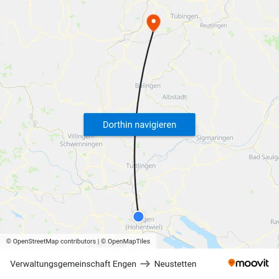 Verwaltungsgemeinschaft Engen to Neustetten map