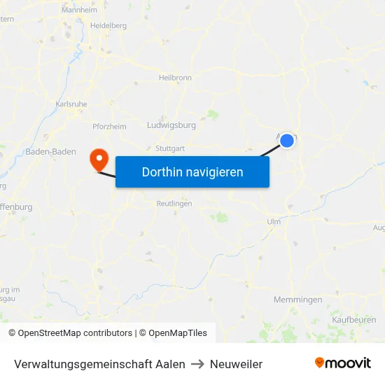 Verwaltungsgemeinschaft Aalen to Neuweiler map