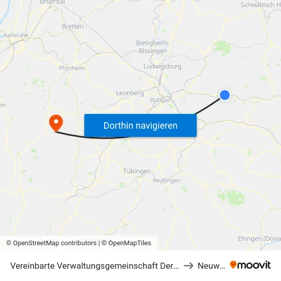 Vereinbarte Verwaltungsgemeinschaft Der Stadt Schorndorf to Neuweiler map