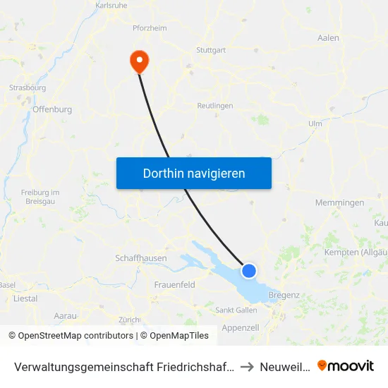 Verwaltungsgemeinschaft Friedrichshafen to Neuweiler map