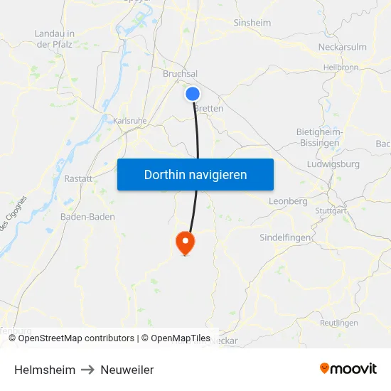Helmsheim to Neuweiler map