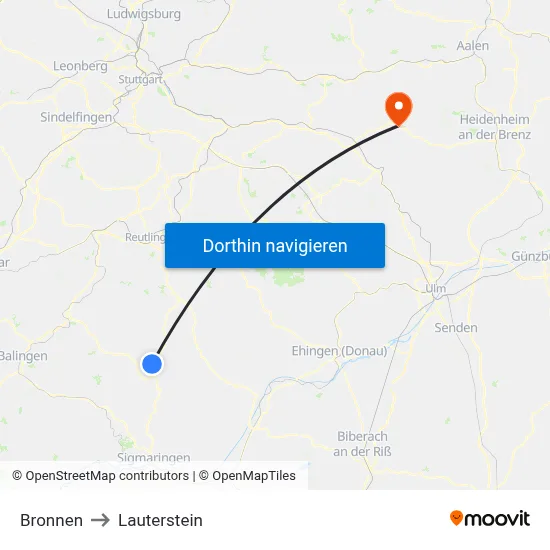 Bronnen to Lauterstein map
